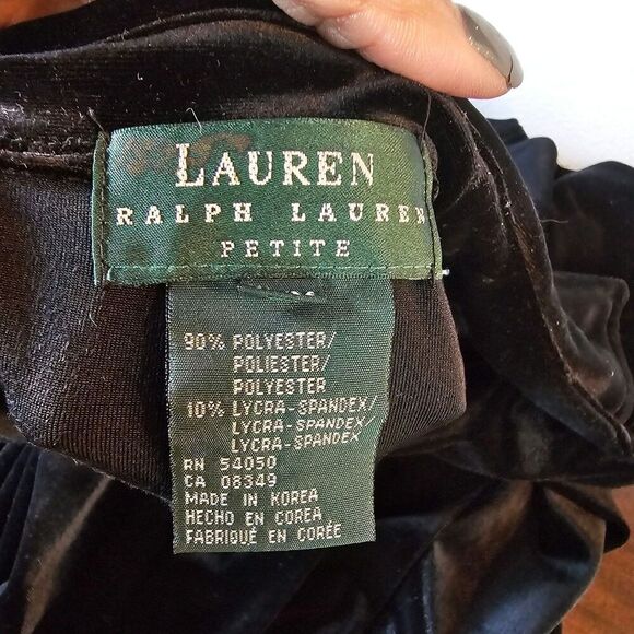 Ralph Lauren Women's Maxi Velvet Shirt Dress Size PM - Picture 6 of 6